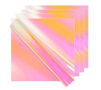 IModeur Lot de 5 feuilles de vinyle holographique permanent pour Cricut Opal Pink - 30,5 x 30,5 cm - Pour loisirs créatifs, décoration de fête et décalcomanie de voiture