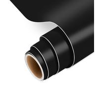 IModeur Rouleau de vinyle autocollant permanent pour tasse, cadeau d'anniversaire, décoration de fête, décoration d'intérieur, noir mat, 30,5 x 152,5 cm