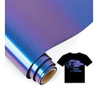 IModeur Vinyle de transfert thermique caméléon - 30,5 x 153 cm - Bleu à violet - Pour tissus, dos en PET, facile à désherber - Vinyle HTV pour t-shirts, vêtements, chapeaux, sacs et autres textiles
