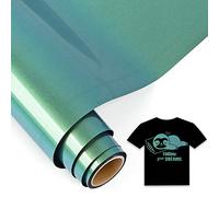 IModeur Vinyle de transfert thermique caméléon - 30,5 x 153 cm - Vinyle de transfert thermique doré à vert pour tissus, dos PET, facile à désherber - Vinyle HTV pour t-shirts, vêtements, chapeaux,