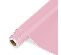 IModeur Vinyle Rose, Adhésif Vinyle Brillant de 30,5 cm x 3,66 m, Vinilo Adhésif Permanent Rose pour Cricut, Silhouette Camée, Machines de Découpe