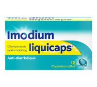Imodium Liquicaps Anti-Diarrhéique Chlorhydrate De Lopéramide 2mg Capsules Molles 12