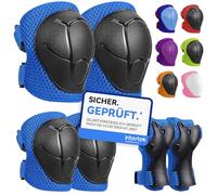 iMoebel Lot de 6 Protections pour Rollers, Équipement de Protection pour Enfants, Genouillères, coudières, protège-Mains réglables - pour Patinage, Roller, Skateboard