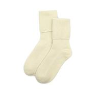 iMongol 100 % pur cachemire chaussettes de lit pour femmes et hommes, fabriquées en Mongolie intérieure, pointes sans couture cousues à la main, ivoire, 4-7