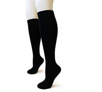 iMongol Chaussettes hautes décontractées en cachemire pur pour homme et femme, orteils lisses et talon par couture à la main, 37-42, noir, UK 4.5-9