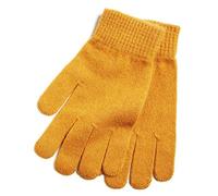 iMongol Gants mitaines 100% pur cachemire pour femmes dames hommes à doigts complets, fabriqués en Mongolie-Intérieure, jaune, M