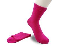 iMongol Pure Cashmere Épais pour Femmes Hommes Unisexe Cheville Courtes Chaussettes Casual, Pointes et Talon Cousu à la Main, Rose, 36-39