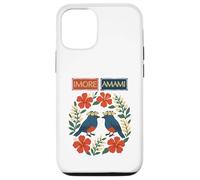 Imore Amami (bienvenue à Amami) Ruri Kajes, Hibiscus et Moon Peach Blossoms Coque pour iPhone 12/12 Pro
