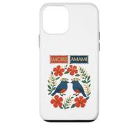 Imore Amami (bienvenue à Amami) Ruri Kajes, Hibiscus et Moon Peach Blossoms Coque pour iPhone 12 mini