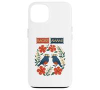 Imore Amami (bienvenue à Amami) Ruri Kajes, Hibiscus et Moon Peach Blossoms Coque pour iPhone 13