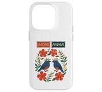 Imore Amami (bienvenue à Amami) Ruri Kajes, Hibiscus et Moon Peach Blossoms Coque pour iPhone 14 Pro