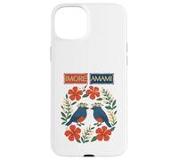 Imore Amami (bienvenue à Amami) Ruri Kajes, Hibiscus et Moon Peach Blossoms Coque pour iPhone 15 Plus