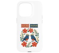 Imore Amami (bienvenue à Amami) Ruri Kajes, Hibiscus et Moon Peach Blossoms Coque pour iPhone 15 Pro