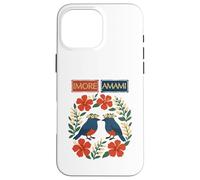Imore Amami (bienvenue à Amami) Ruri Kajes, Hibiscus et Moon Peach Blossoms Coque pour iPhone 16 Pro Max