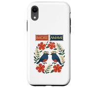Imore Amami (bienvenue à Amami) Ruri Kajes, Hibiscus et Moon Peach Blossoms Coque pour iPhone XR