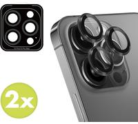 pour iPhone 13 (Pro) Pro Max Phone Screenprotector 2 Pack Camera lens protector Noir