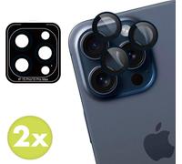 imoshion 2 Pack Camera lens protector voor de Apple iPhone 15 Pro / 15 Pro Max - Blue Titanium