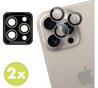 imoshion 2 Pack Camera lens protector voor de Apple iPhone 15 Pro / 15 Pro Max - Natural Titanium