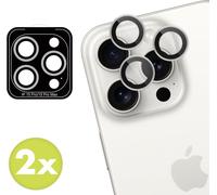 imoshion 2 Pack Camera lens protector voor de Apple iPhone 15 Pro / 15 Pro Max - White Titanium