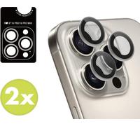 imoshion 2 Pack Camera lens protector voor de Apple iPhone 16 Pro / 16 Pro Max - Natural / Titanium