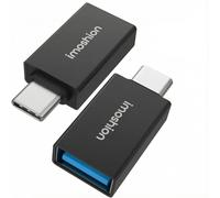 imoshion imoshion 2x Adaptateur USB-C (mâle) vers USB-A 3.1 (femelle) OTG Noir Noir