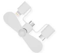 imoshion 3-in-1 Ventilateur pour smartphones Lightning, USB-C & Micro-USB - Blanc