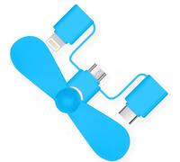 imoshion 3-in-1 Ventilateur pour smartphones Lightning, USB-C & Micro-USB - Bleu