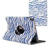 imoshion 360° Draaibare Design Bookcase voor de Apple iPad 9 (2021) 10.2 inch / iPad 8 (2020) 10.2 inch / iPad 7 (2019) 10.2 inch - White Blue Stripes