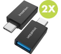 imoshion imoshion 2x Adaptateur USB-C (mâle) vers USB-A 3.1 (femelle) OTG Noir