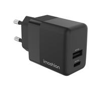 imoshion Adapteur secteur - Chargeur - USB-C + USB-A - Power Delivery et Quick Charge - 35W - Noir
