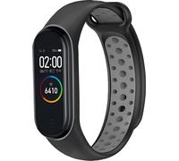 imoshion Bandeau de sport en silicone pour le Xiaomi Mi Band 3 / 4 - Noir / Gris