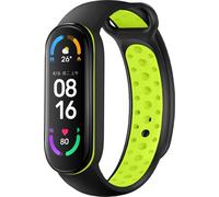 imoshion Bandeau de sport en silicone pour le Xiaomi Mi Band 5 / 6 - Noir / Citron vert