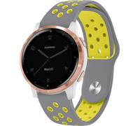 imoshion Bandeau sportif en silicone - Connecteur universel 18 mm - Gris / Jaune