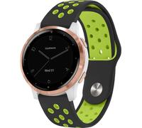 imoshion Bandeau sportif en silicone - Connecteur universel 18 mm - Noir / Citron vert