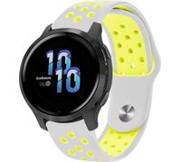 imoshion Bandeau sportif en silicone - Connecteur universel 22 mm - Gris clair / Jaune fluo