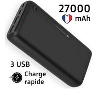 IMOSHION Batterie Externe 27000mAh Recharge Rapide USB-C micro-USB USB-A Power Bank Noir NOIR BATTERIE EXTERNE