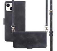 imoshion imoshion Etui de téléphone portefeuille avec cordon iPhone 15 Noir Noir