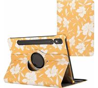 imoshion Bibliothèque design à 360° pour Samsung Galaxy Tab S9 11.0 pouces - Fleurs jaunes