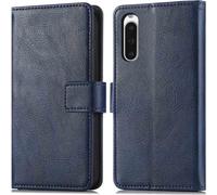 Coque pour Sony Xperia 10 V Similicuir Bleu foncé