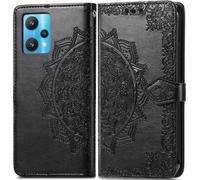 Coque pour Realme 9 Pro Similicuir Noir