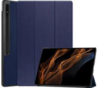 imoshion Bibliothèque pliante pour la Galaxy Tab S8 Ultra - Bleu foncé