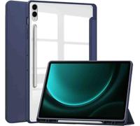 imoshion Bibliothèque rigide pliable pour Samsung Tab S10 Plus / Tab S9 FE Plus / Tab S9 Plus 12,4 pouces - Bleu foncé