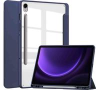 imoshion Bibliothèque rigide trifold pour Samsung Galaxy Tab S9 11.0 pouces / Tab S10 FE / S9 FE 10.9 pouces - Bleu foncé