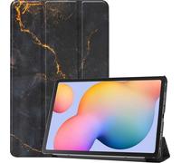 imoshion Bibliothèque Trifold Design pour le Samsung Galaxy Tab S6 Lite (2020/2022/2024) - Marbre noir