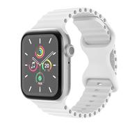 imoshion Bracelet Athletic en silicone pour Apple Watch Series 1 t/m 11 / SE / Ultra (44/45/46/49 mm) - Blanc