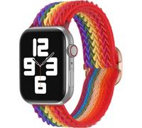 imoshion Bracelet élastique en nylon pour l'Apple Watch Series 1-9 / SE - 38/40/41 mm / Series 10 - 42 mm - Arc-en-ciel