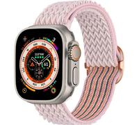 imoshion Bracelet élastique en nylon pour l'Apple Watch Series 1 à 10 / SE / Ultra (2) (44/45/46/49 mm) - Rose
