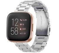 Bracelet Fitbit Versa Lite,Fitbit Versa 2 imoshion Bracelet en acier avec aide à l'installation Argent G