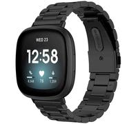 imoshion Bracelet en acier pour le Fitbit Versa 4 / 3 / Sense (2) - Noir