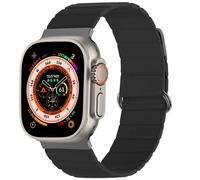 imoshion Bracelet en cuir magnétique pour Apple Watch Series 1 á 11 / SE / Ultra (44/45/46/49 mm) - Noir